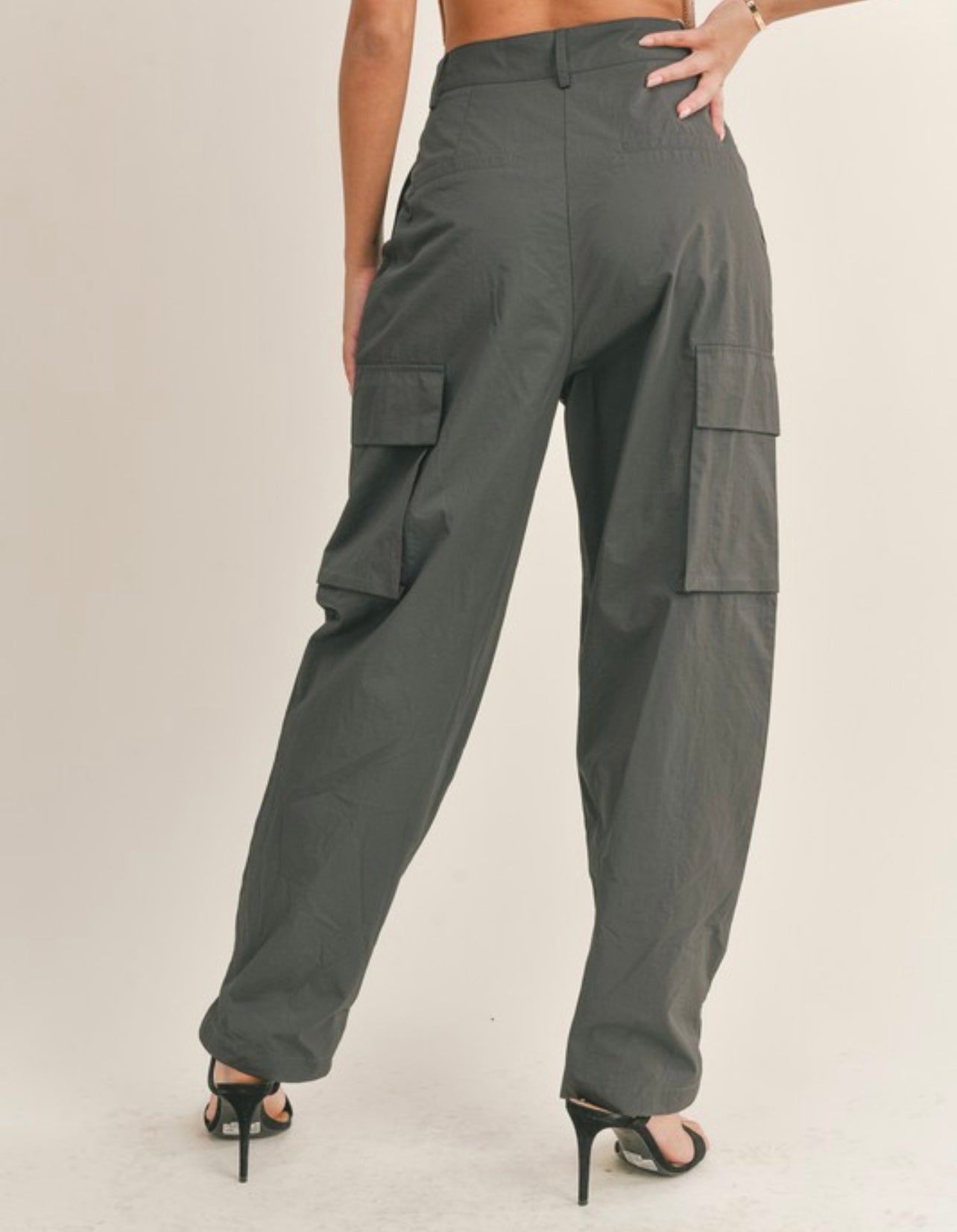 Cargo Pants with Button Tie on Cuffs